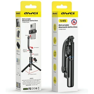 Kup Selfie Stick AWEI X49 czarny/black - AWEI195 - {ean13} - Sklep Home Screen