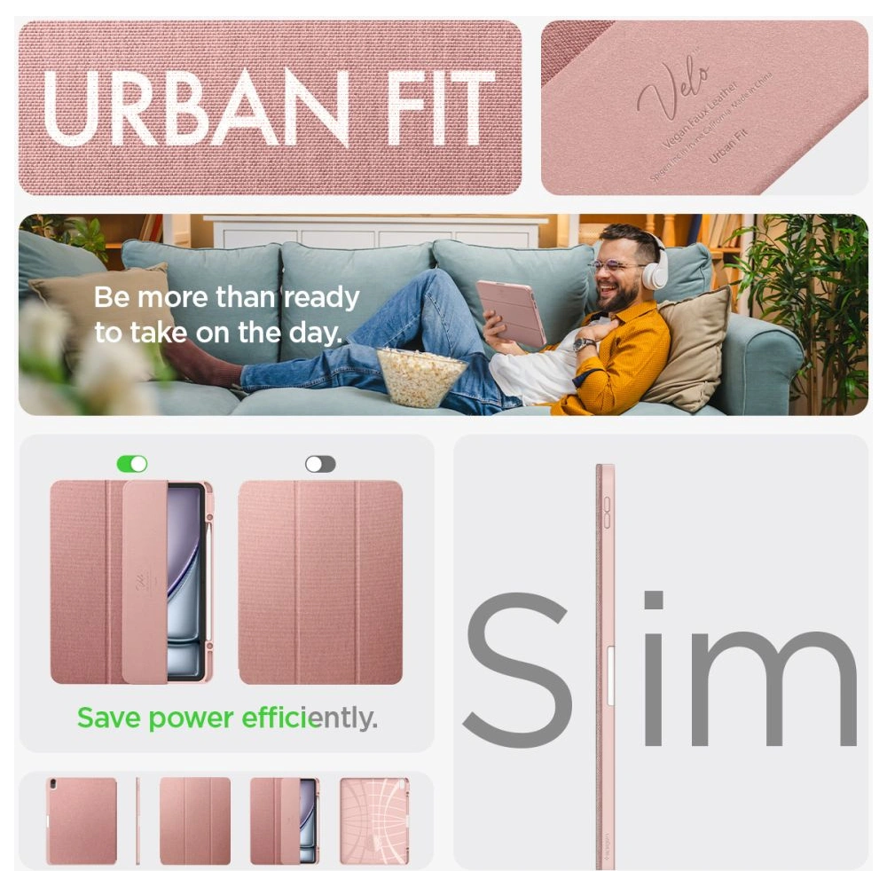 Etui Spigen Urban Fit Apple iPad Air 13" 2024 (6. generacji) Rose Gold