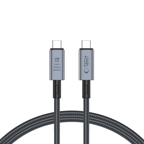 Kup Cablul Tech-Protect Ultraboost Max USB-C / USB-C Thunderbolt 4.0 8K 40Gbps PD 240W 100cm Gri - THP2841 - {ean13} - Sklep Home Screen