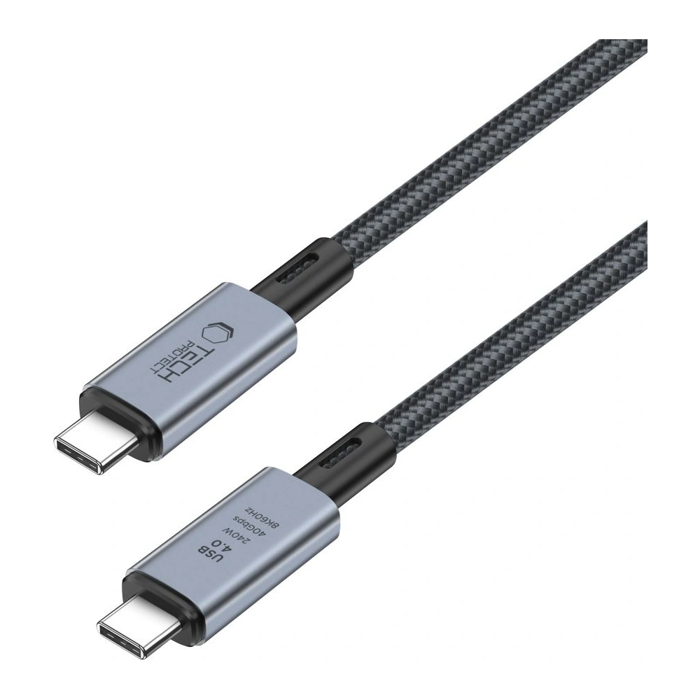 Kabel Tech-Protect Ultraboost Max USB-C / USB-C Thunderbolt 4.0 8K 40Gbps PD 240W 100cm Grey
