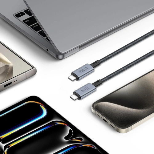 Kup Kábel Tech-Protect Ultraboost Max USB-C / USB-C Thunderbolt 4.0 8K 40Gbps PD 240W 100cm Szürke - THP2841 - {ean13} - Sklep Home Screen