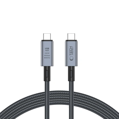 Kup Kabel Tech-Protect Ultraboost Max USB-C / USB-C Thunderbolt 4.0 8K 40Gbps PD 240W 200cm šedý - THP2846 - {ean13} - Sklep Home Screen