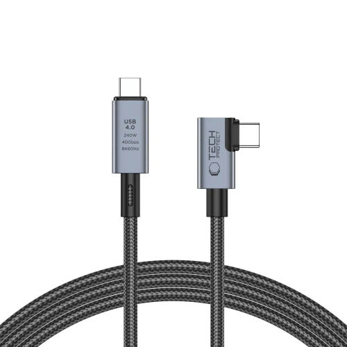 Kup Kábel szögletes Tech-Protect Ultraboost Max L USB-C / USB-C USB 4.0 8K 40Gbps PD 240W 150cm Szürke - THP2847 - {ean13} - Sklep Home Screen