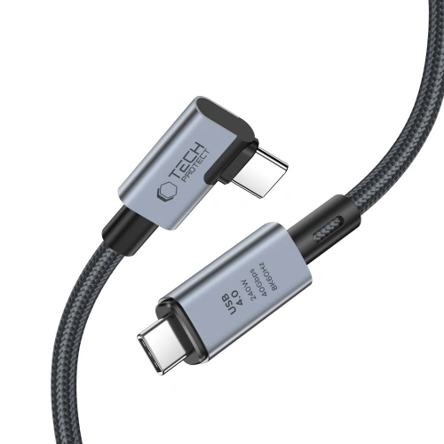 Kup Kabel kątový Tech-Protect Ultraboost Max L USB-C / USB-C USB 4.0 8K 40Gbps PD 240W 150cm šedý - THP2847 - {ean13} - Sklep Home Screen