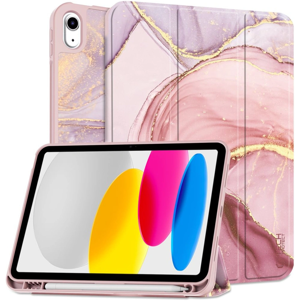 Etui Tech-Protect SmartCase Pen Apple iPad 10.9" 2022 (10. generacji) Marble
