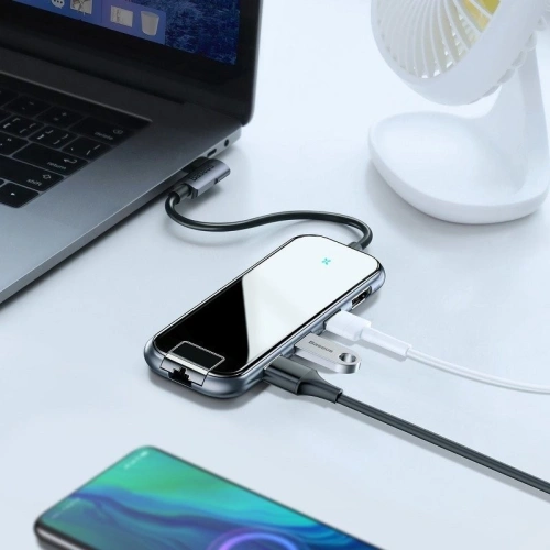 Kup Adapter 6w1 Baseus Hub USB-C 3x USB 3.0 + HDMI + USB-C PD + RJ45 Ethernet - BSU686 - {ean13} - Sklep Home Screen
