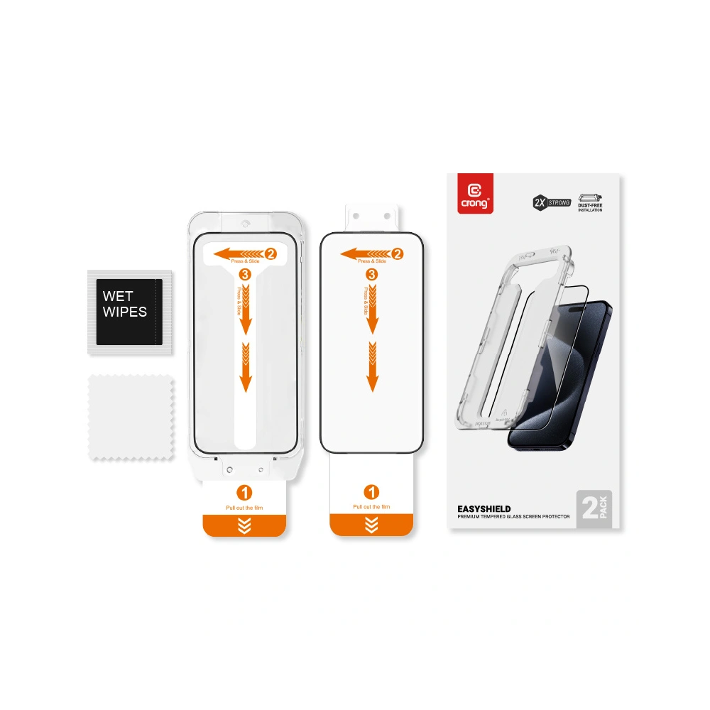 Szkło hartowane Crong EasyShield Apple iPhone 15 Plus [2 PACK]