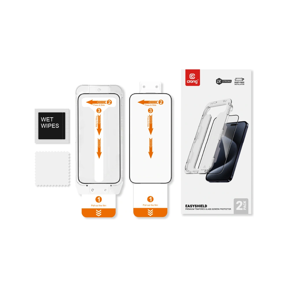 Szkło hartowane Crong EasyShield Apple iPhone 15 Pro Max [2 PACK]