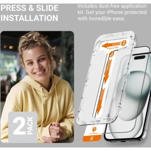 Kup Szkło hartowane Crong EasyShield Apple iPhone 14 / iPhone 13 / iPhone 13 Pro [2 PACK] - CRG769 - {ean13} - Sklep Home Screen