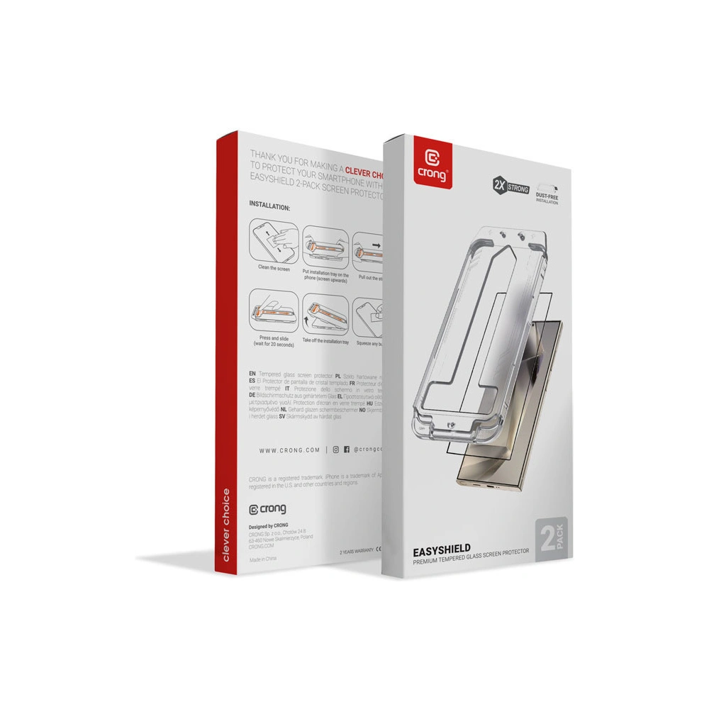 Szkło hartowane Crong EasyShield Samsung Galaxy S24+ Plus [2 PACK]