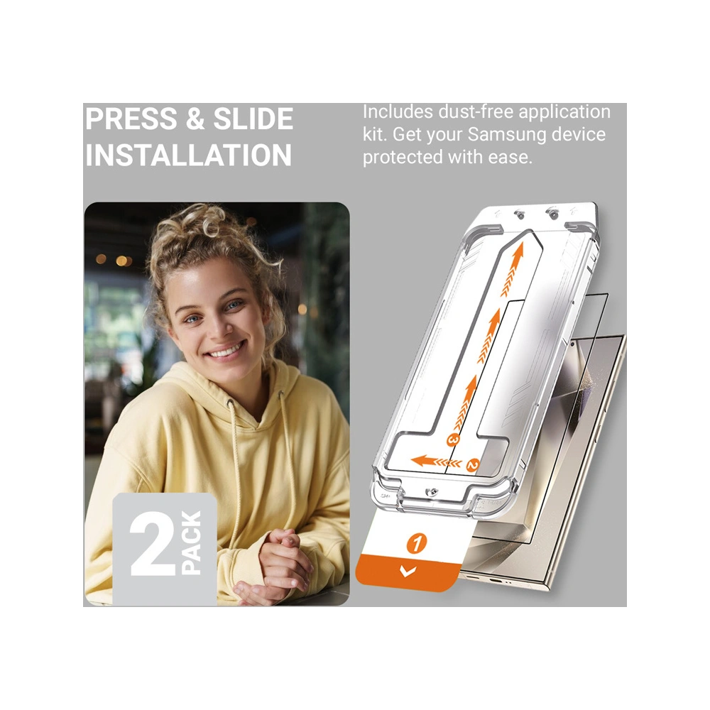 Szkło hartowane Crong EasyShield Samsung Galaxy S24 Ultra [2 PACK]