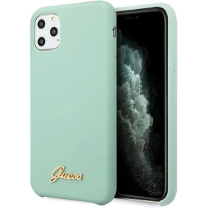 Kup Carcasă Guess GUHCN65LSLMGG Apple iPhone 11 Pro Max verde/green hard case Silicone Vintage Gold Logo - GUE274GRN - {ean13} - Sklep Home Screen