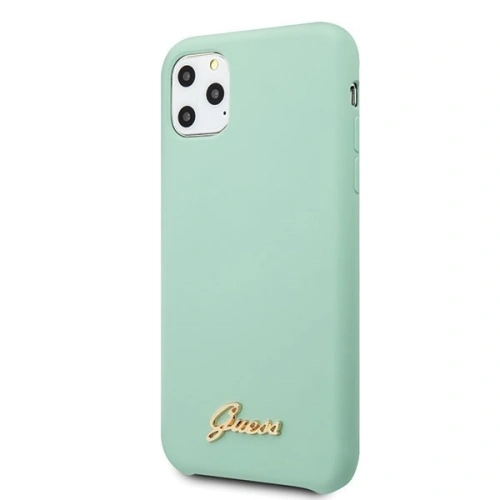 Kup Guess Apple Tasche GUHCN65LSLMGG iPhone 11 Pro Max grün/grün Hartschale Silikon Vintage Gold Logo - GUE274GRN - {ean13} - Sklep Home Screen