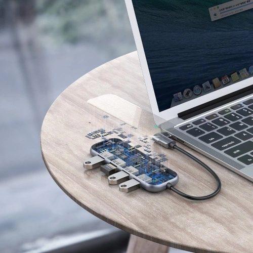 Kup Adaptér 5v1 Baseus Hub USB-C na 4x USB 3.0 + USB-C PD - BSU687 - {ean13} - Sklep Home Screen