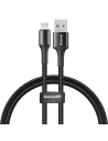Kabel lightning z podświetleniem LED Baseus Halo 2.4A 0.5m (czarny)