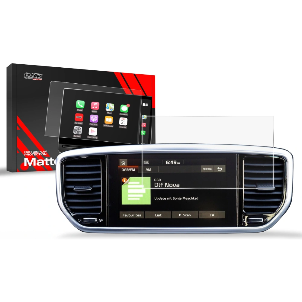 Folia matowa GrizzGlass CarDisplay Protection do Kia Sportage 4 8" 2015-2021