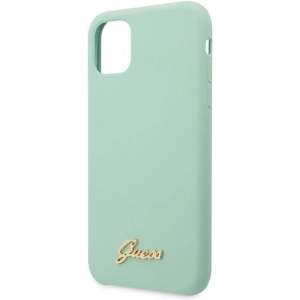 Buy Guess GUHCN65LSLMGG iPhone 11 Pro Max green hard case Silicone Vintage Gold Logo - GUE274GRN - {ean13} - Home Screen Store Europe