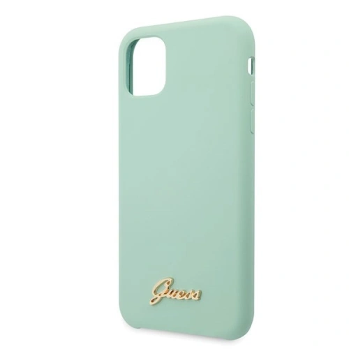 Kup Guess Apple Tasche GUHCN65LSLMGG iPhone 11 Pro Max grün/grün Hartschale Silikon Vintage Gold Logo - GUE274GRN - {ean13} - Sklep Home Screen