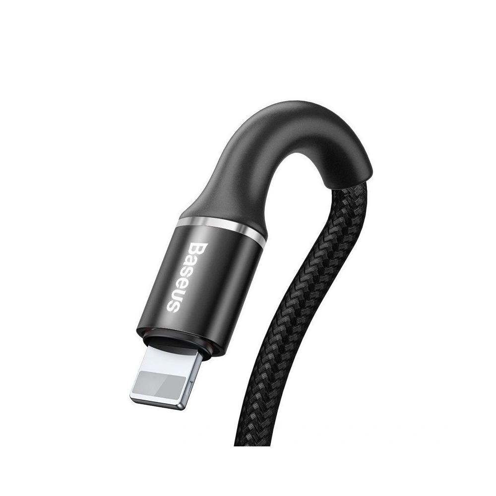 Kabel lightning z podświetleniem LED Baseus Halo 2.4A 0.5m (czarny)