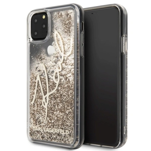 Kup Karl Lagerfeld KLHCN65TRKSGO iPhone 11 Pro Max auriu/glitter Signature - KLD186GLD - {ean13} - Sklep Home Screen