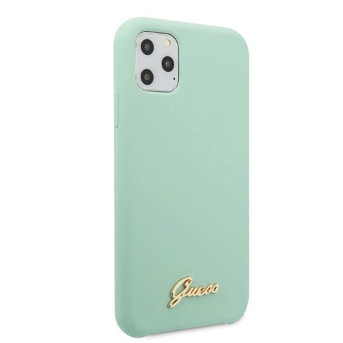 Kup Guess Apple Tasche GUHCN65LSLMGG iPhone 11 Pro Max grün/grün Hartschale Silikon Vintage Gold Logo - GUE274GRN - {ean13} - Sklep Home Screen