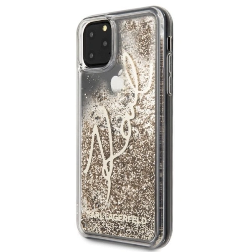 Kup Karl Lagerfeld KLHCN65TRKSGO iPhone 11 Pro Max auriu/glitter Signature - KLD186GLD - {ean13} - Sklep Home Screen