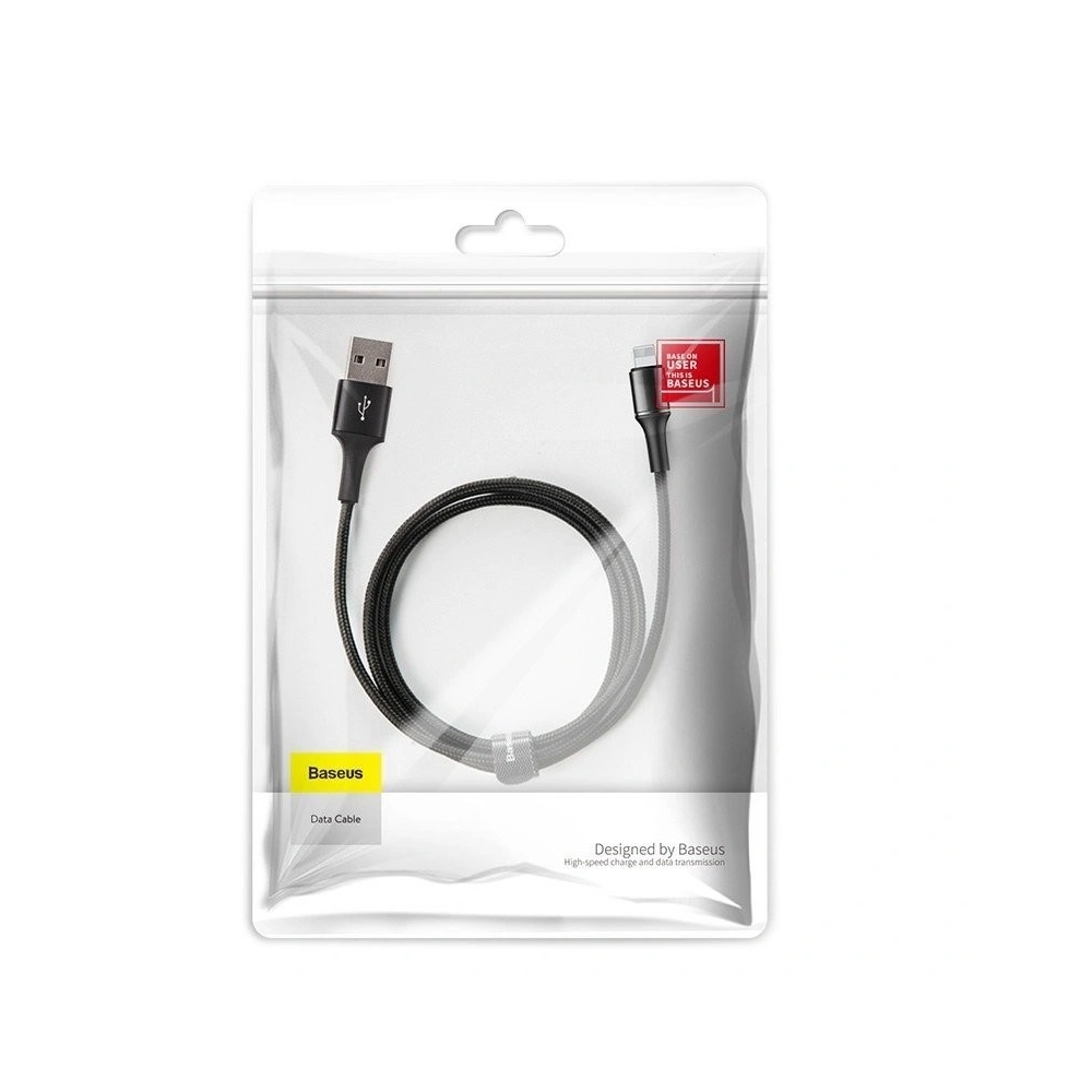 Kabel lightning z podświetleniem LED Baseus Halo 2.4A 0.5m (czarny)