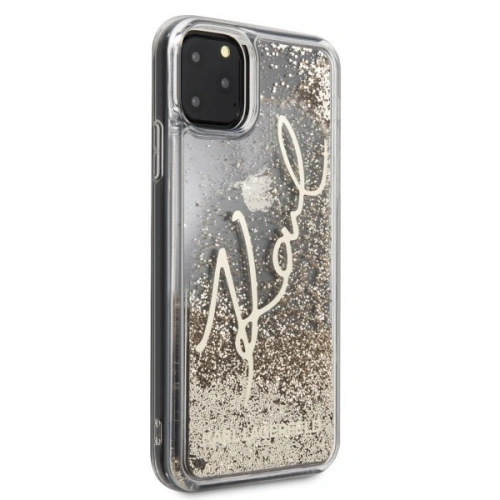 Kup Karl Lagerfeld KLHCN65TRKSGO iPhone 11 Pro Max auriu/glitter Signature - KLD186GLD - {ean13} - Sklep Home Screen