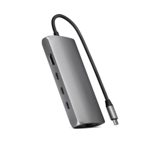 Kup Adapter Satechi USB-C Multiport 8K USB-C / USB-C, HDMI, 3xUSB-A 3.2 Gen 2 10Gbps, USB-A 3.2 Gen 1 5Gbps, SD/TF space grau - STH137 - {ean13} - Sklep Home Screen