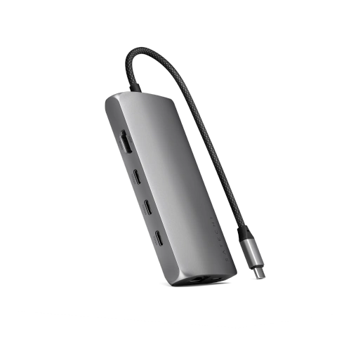 Kup Adaptér Satechi USB-C Multiport 8K USB-C / USB-C, HDMI, 3xUSB-A 3.2 Gen 2 10Gbps, USB-A 3.2 Gen 1 5Gbps, SD/TF vesmírně šedý - STH137 - {ean13} - Sklep Home Screen