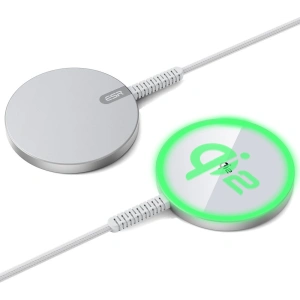 Kup Ładowarka indukcyjna ESR HaloLock QI2 Mini Magnetic MagSafe wireless charger 15W Silver - ESR814 - {ean13} - Sklep Home Screen