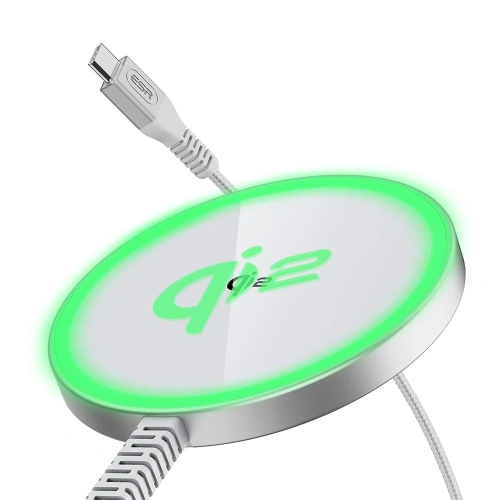 Kup Indukční nabíječka ESR HaloLock QI2 Mini Magnetic MagSafe bezdrátová nabíječka 15W Stříbrná - ESR814 - {ean13} - Sklep Home Screen