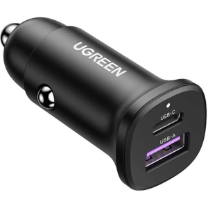Kup Ładowarka samochodowa UGREEN EC305 USB-C, USB-A 30W czarna - UGR1843 - {ean13} - Sklep Home Screen