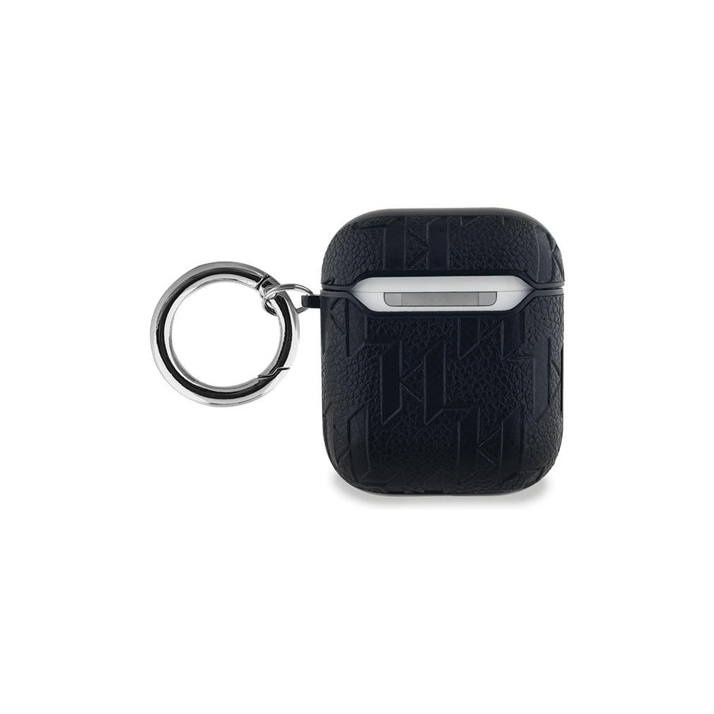Etui Karl Lagerfeld KLA2PGCHPK Apple AirPods 1/2 cover Monogram Choupette Head czarny/black