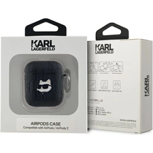 Kup Etui Karl Lagerfeld KLA2PGCHPK Apple AirPods 1/2 cover Monogram Choupette Head negru/black - KLD2033 - {ean13} - Sklep Home Screen