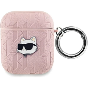 Buy Karl Lagerfeld KLA2PGCHPP Apple AirPods 1/2 cover Monogram Choupette Head pink - KLD2034 - {ean13} - Home Screen Store Europe
