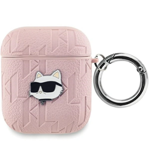 Kup Etui Karl Lagerfeld KLA2PGCHPP Apple AirPods 1/2 borító Monogram Choupette Head rózsaszín/pink - KLD2034 - {ean13} - Sklep Home Screen