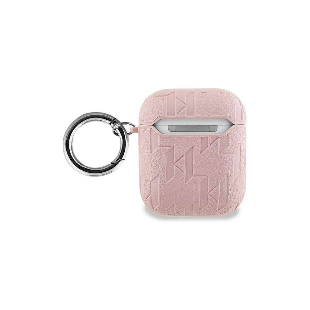 Etui Karl Lagerfeld KLA2PGCHPP Apple AirPods 1/2 cover Monogram Choupette Head różowy/pink
