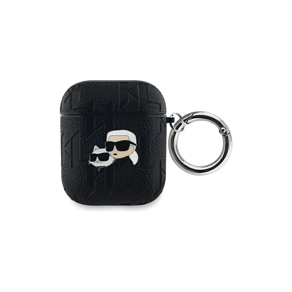 Etui Karl Lagerfeld KLA2PGKCPK Apple AirPods 1/2 cover Monogram Karl & Choupette Head czarny/black