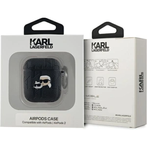 Kup Etui Karl Lagerfeld KLA2PGKCPK Apple AirPods 1/2 cover Monogram Karl & Choupette Head czarny/black - KLD2035 - {ean13} - Sklep Home Screen