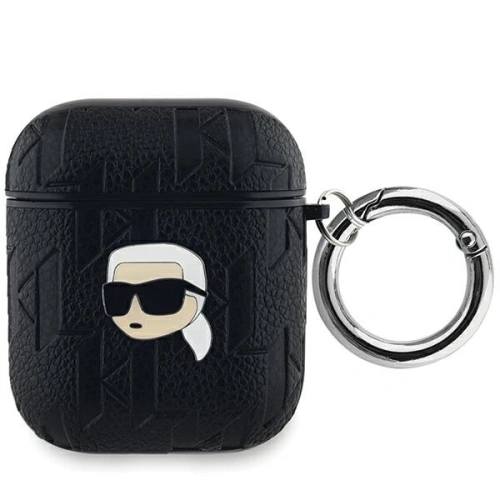Kup Etui Karl Lagerfeld KLA2PGKIPK Apple AirPods 1/2 tok Monogram Karl Head fekete/black - KLD2037 - {ean13} - Sklep Home Screen