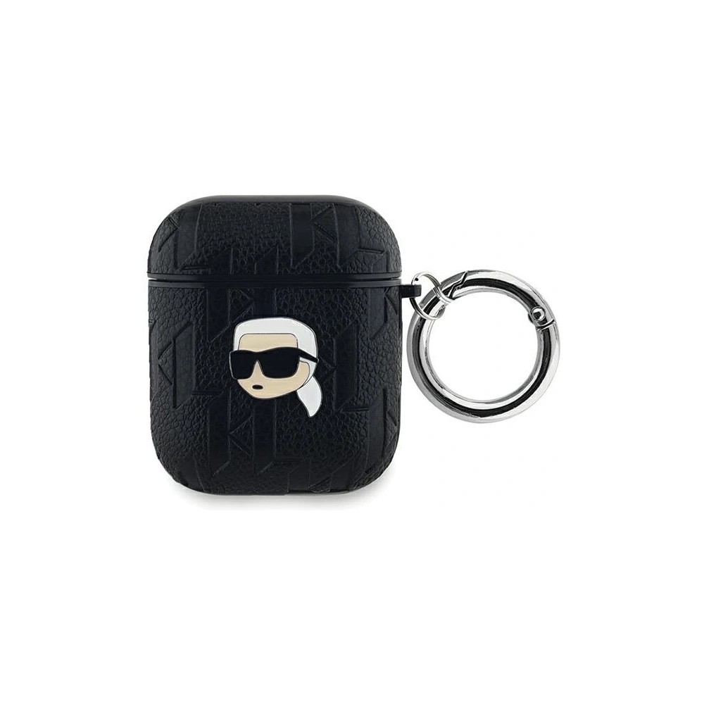 Etui Karl Lagerfeld KLA2PGKIPK Apple AirPods 1/2 cover Monogram Karl Head czarny/black
