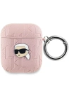 Etui Karl Lagerfeld KLA2PGKIPP Apple AirPods 1/2 borító Monogram Karl Head rózsaszín/pink