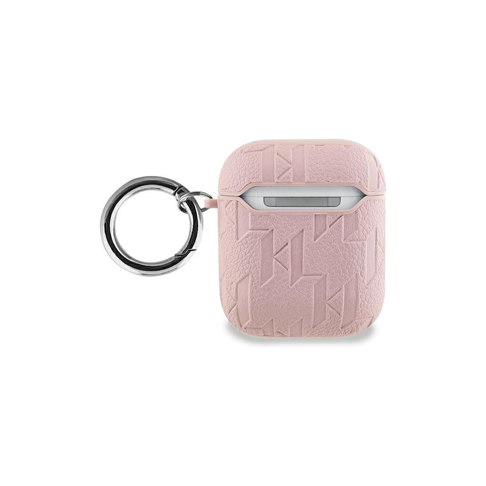Etui Karl Lagerfeld KLA2PGKIPP Apple AirPods 1/2 cover Monogram Karl Head różowy/pink