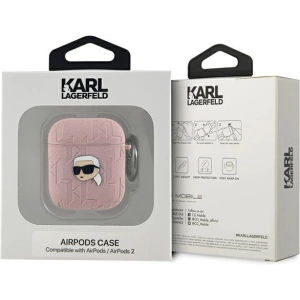 Kup Etui Karl Lagerfeld KLA2PGKIPP Apple AirPods 1/2 cover Monogram Karl Head roz/pink - KLD2038 - {ean13} - Sklep Home Screen