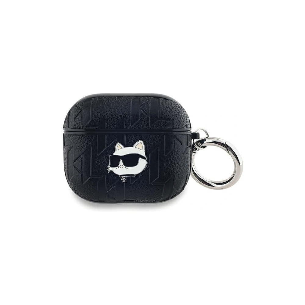 Etui Karl Lagerfeld KLA3PGCHPK Apple AirPods 3 cover Monogram Choupette Head czarny/black