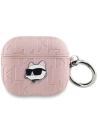 Etui Karl Lagerfeld KLA3PGCHPP Apple AirPods 3 husă Monogram Choupette Head roz/pink