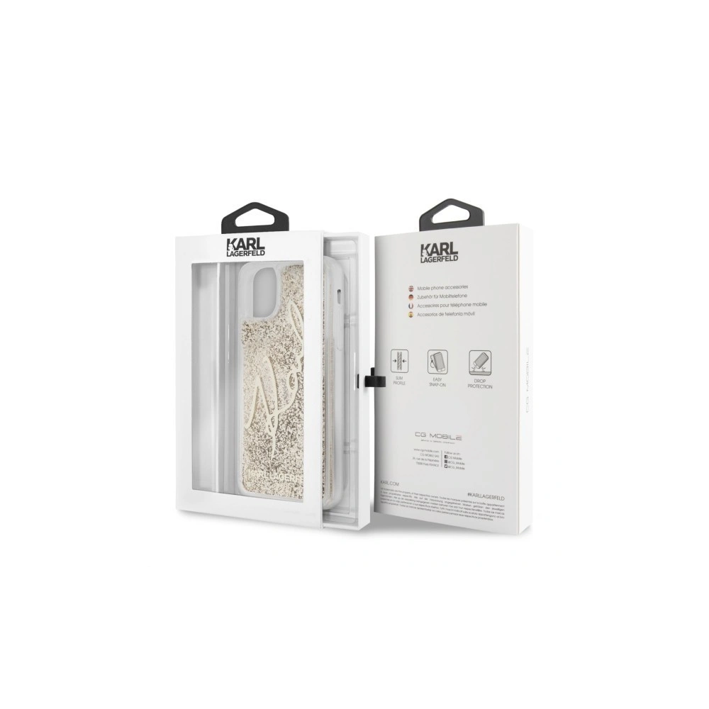 Karl Lagerfeld KLHCN65TRKSGO iPhone 11 Pro Max złoty/gold Glitter Signature