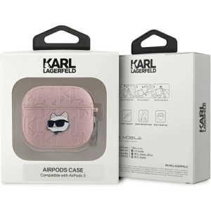 Kup Etui Karl Lagerfeld KLA3PGCHPP Apple AirPods 3 cover Monogram Choupette Head różowy/pink - KLD2040 - {ean13} - Sklep Home Screen