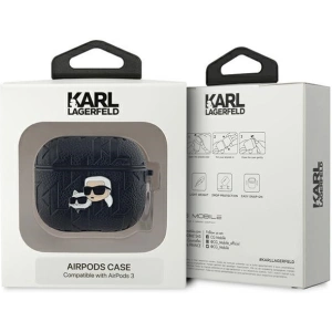 Kup Etui Karl Lagerfeld KLA3PGKCPK Apple AirPods 3 cover Monogram Karl & Choupette Head czarny/black - KLD2041 - {ean13} - Sklep Home Screen